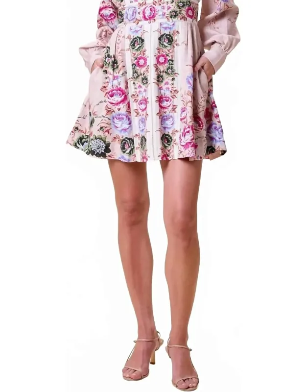 _trudy Mini Dress In Print With Long Sleeves And Zip Closure_