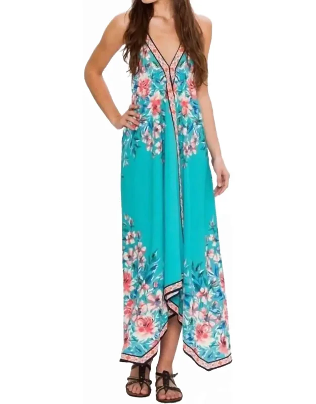 Floral Print Halter Dress