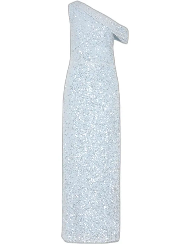 One-shoulder Sequin Maxi Dress