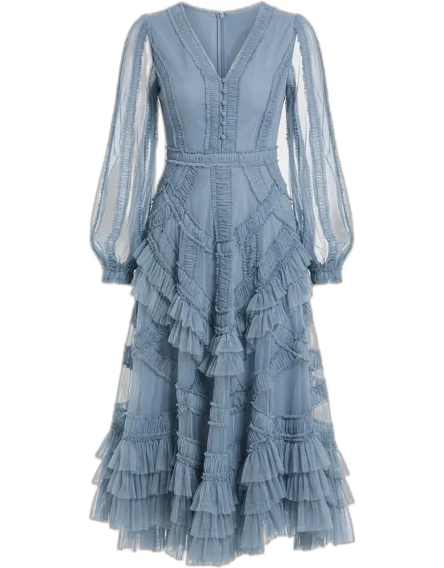 Ruffle Midi Dress