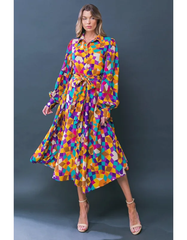 Change In The Air Woven Midi Dress