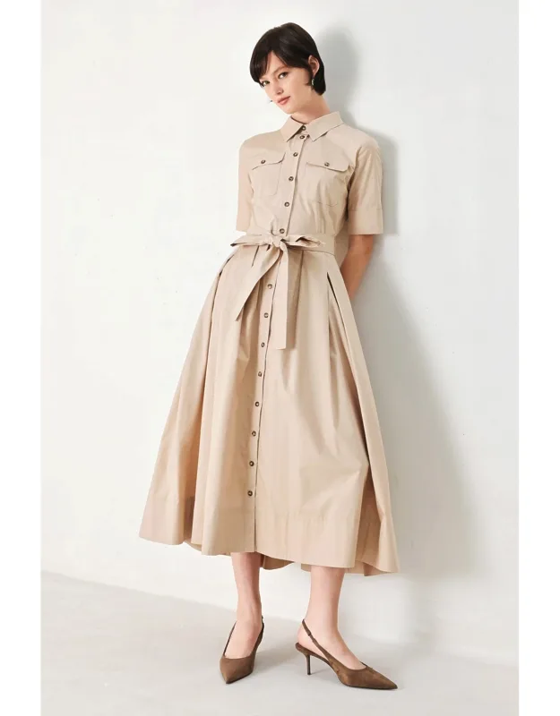 Desert Icon Woven Midi Shirt Dress