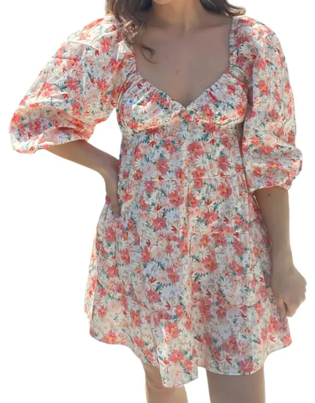 Floral Print Mini Dress