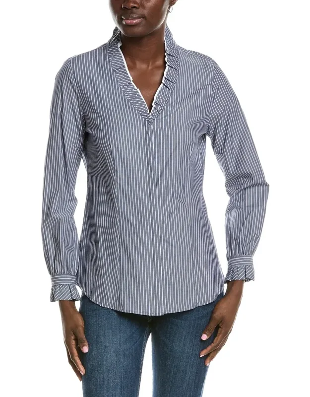 Ruffle Button Down Shirt