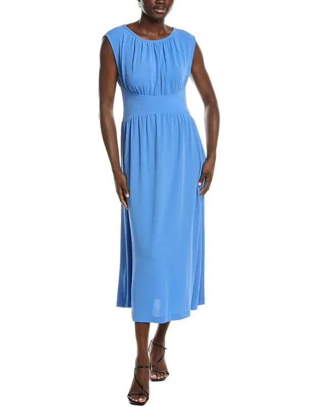 Pebble Jersey Shirred Midi Dress