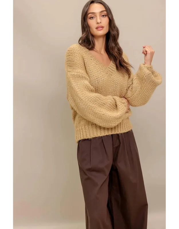 Earthy Touch Sweater Knit Top