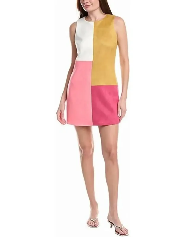 "ellis Mini Dress - Shift Silhouette, Zip Closure"
