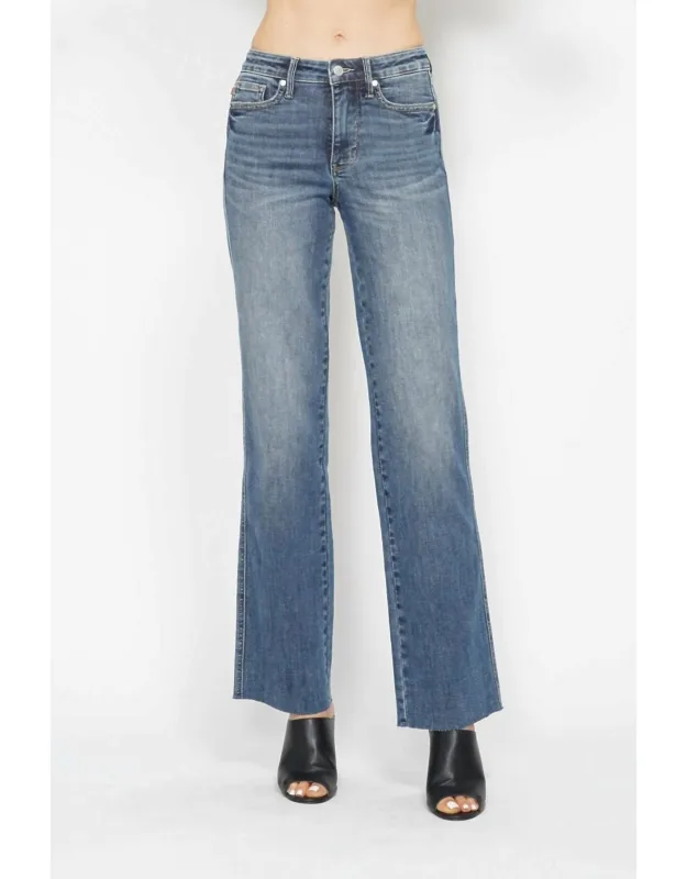 Mid Rise Tummy Control Vintage Straight Jeans