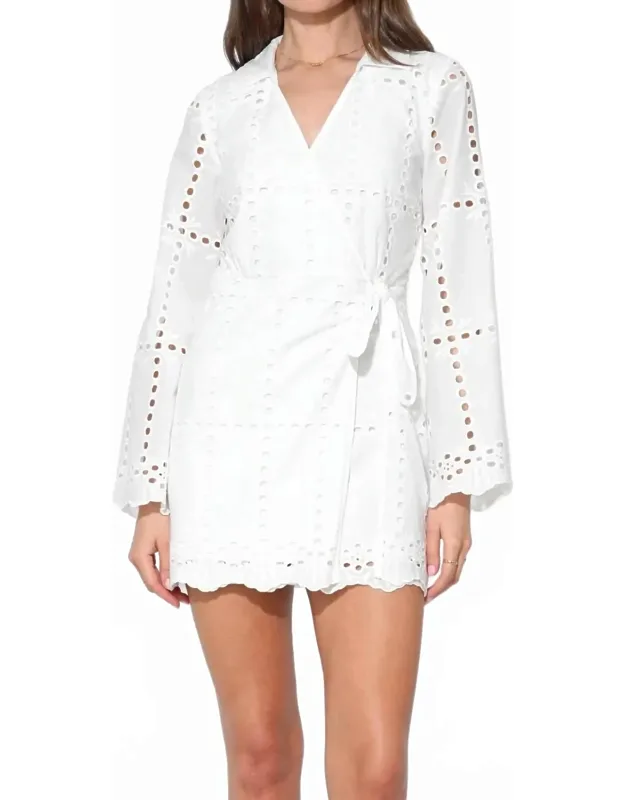 Wrap Eyelet Dress