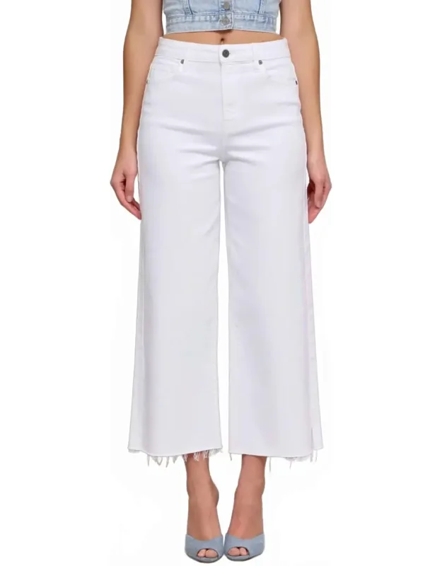 High Rise Cropped Wide Leg Jeans