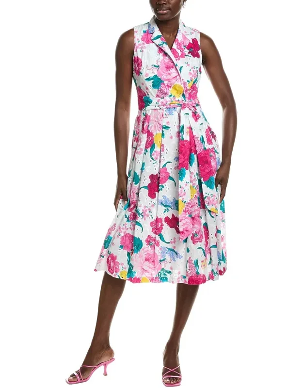 Notch Collar Wrap Dress