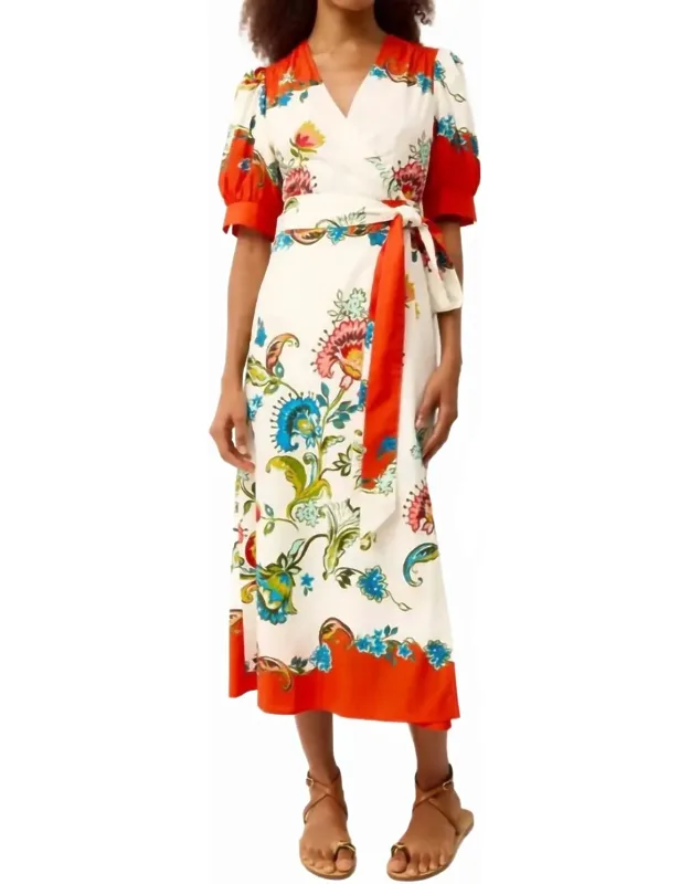 Wrap Dress In Cartagena Print
