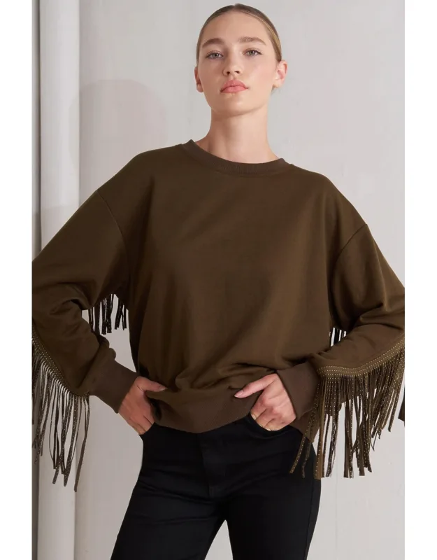 Fringe City Pullover Knit Top