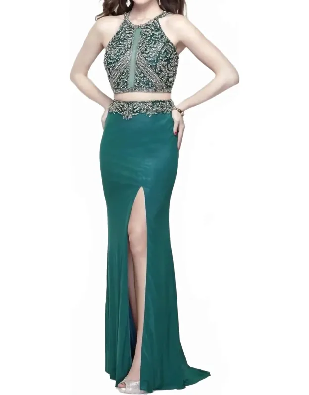 Two-piece Long Evening Dress