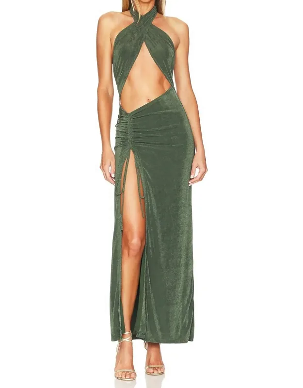 Adele Halter Maxi Dress