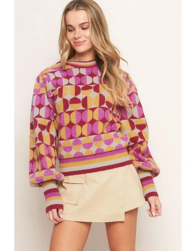 Cheer You On Jacquard Sweater