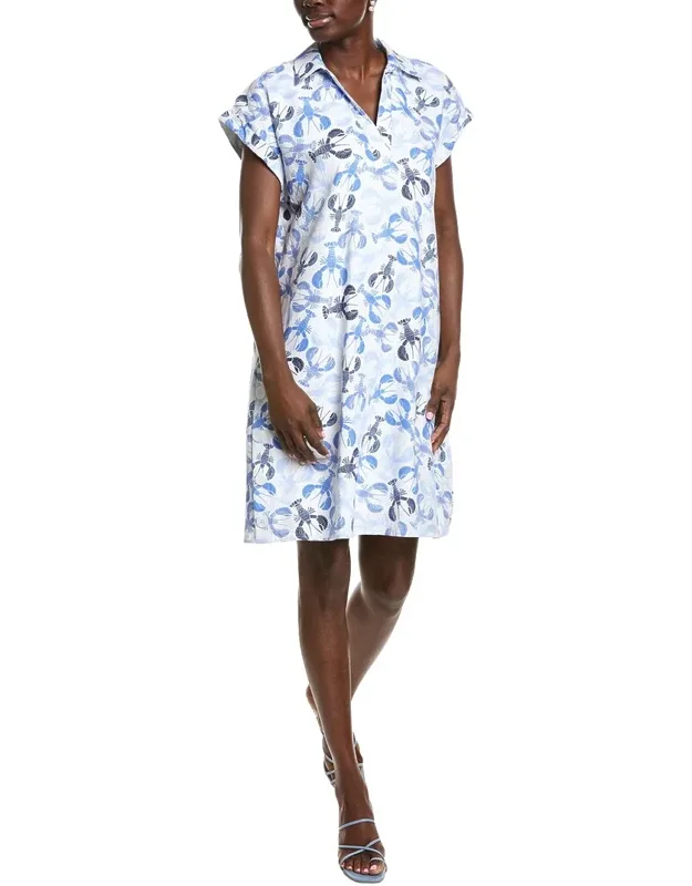 Collared Linen-blend Dress