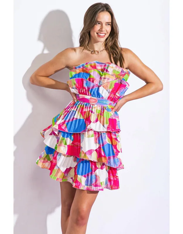 Paradise Palms Woven Mini Dress
