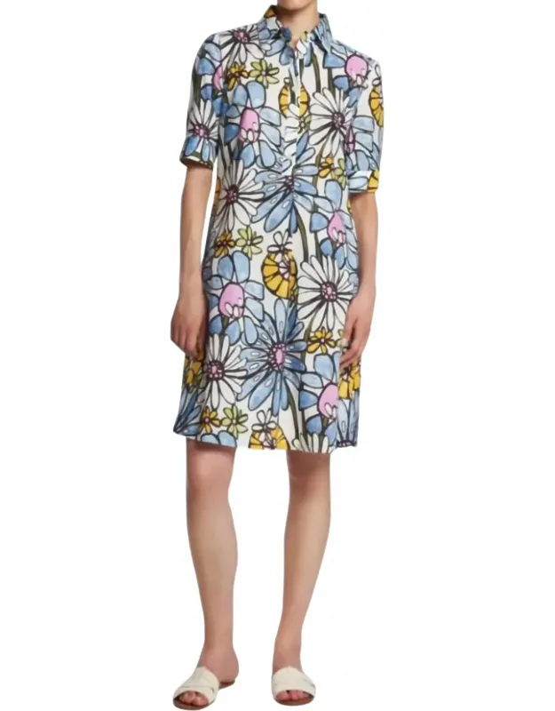 Short Sleeve Chemisier Dress