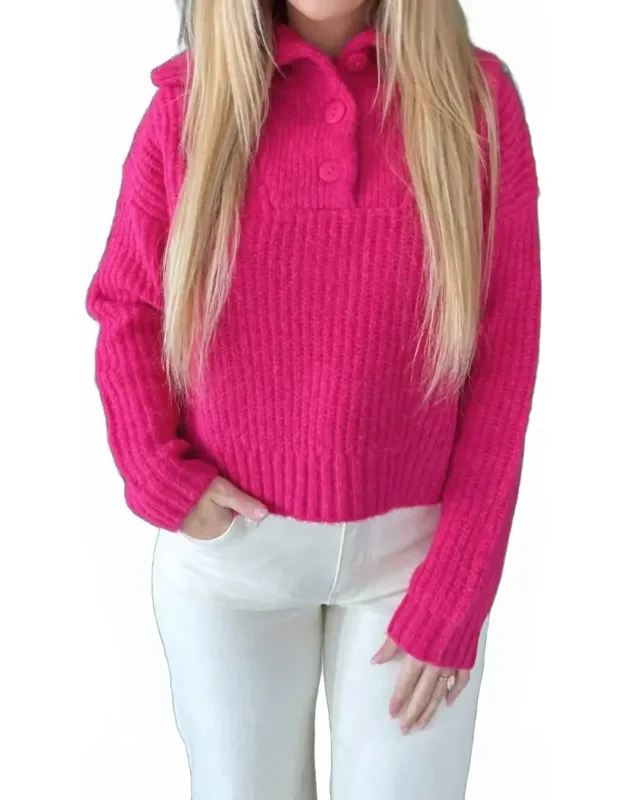 Chunky Varsity Collar Sweater