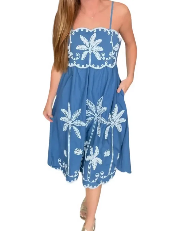 Embroidered Mini Dress