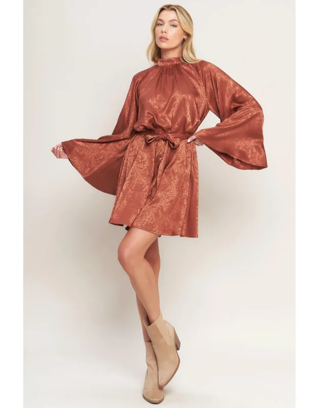 Woven Satin Mini Dress