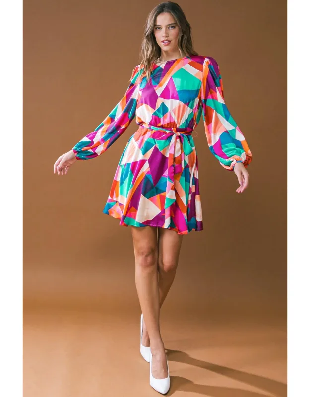 Excited For This Mini Dress With Printed Woven Design