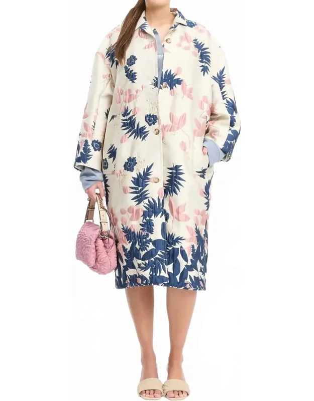 Floral Embroidered Coat
