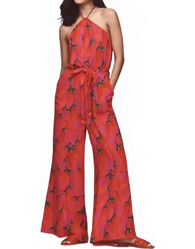 Print Halter Jumpsuit