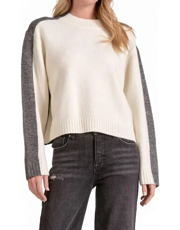 Colorblock Crewneck Sweater