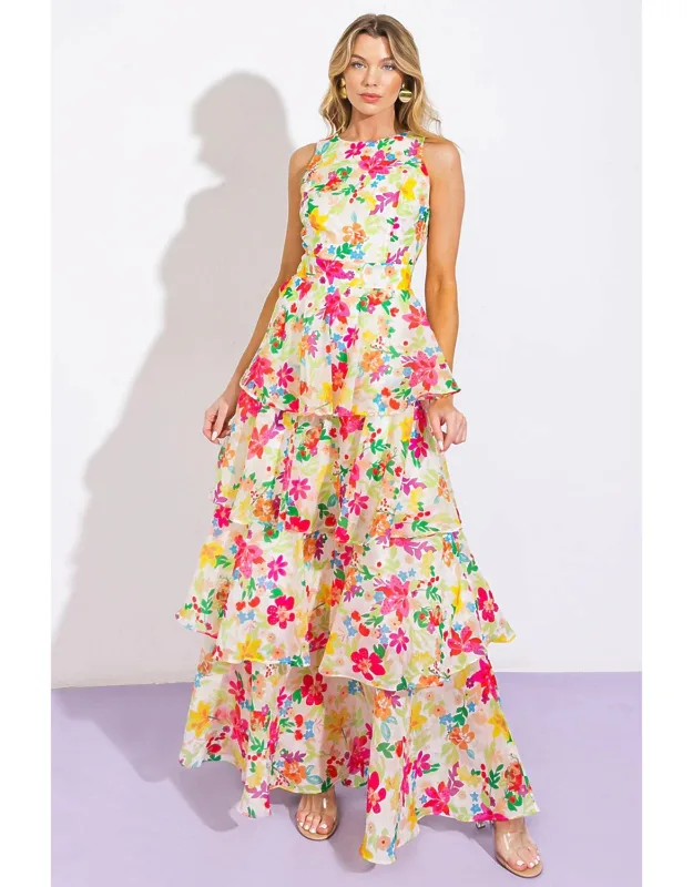 Del Rey High Rise Woven Maxi Dress