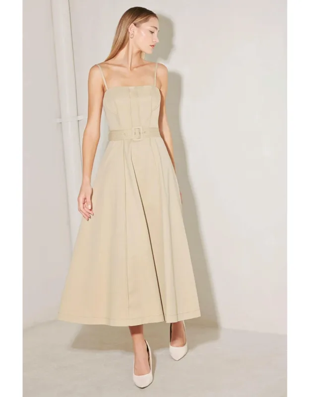 Understated Icon Woven Midi Dress