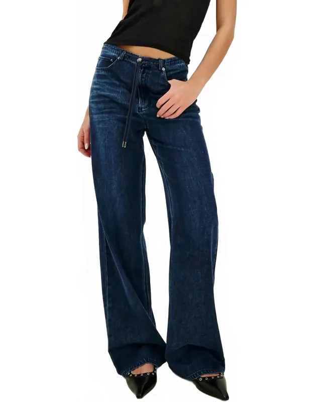 Wide-leg Denim Pants