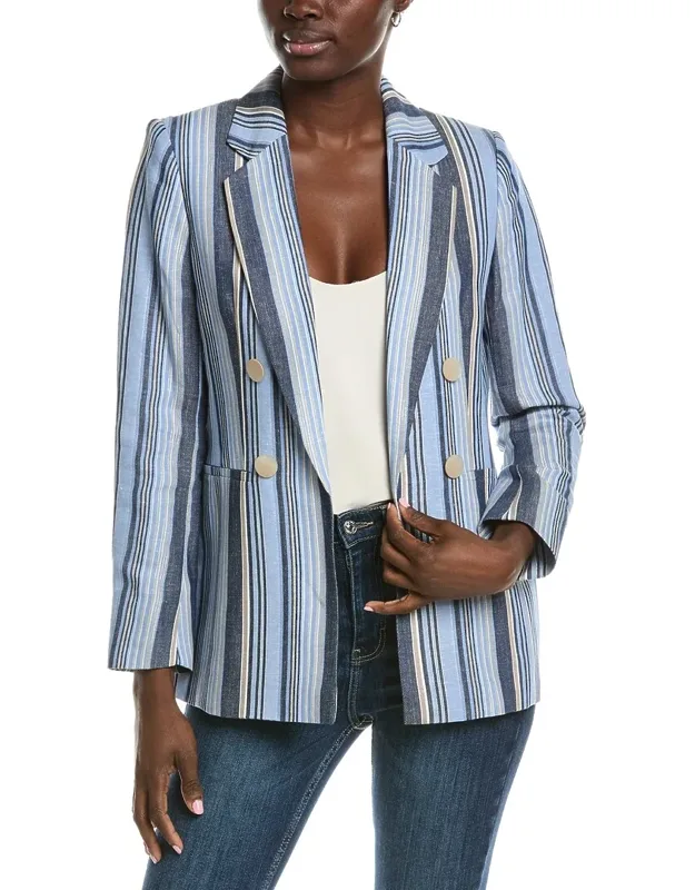 Sleeve Slit Stripe Blazer