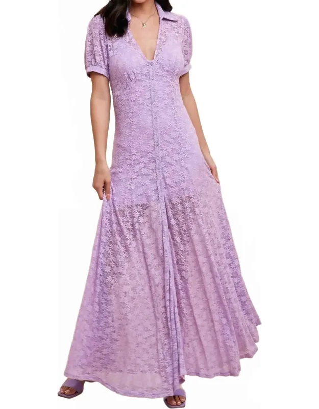 Lace Button Up Dress With Slip
