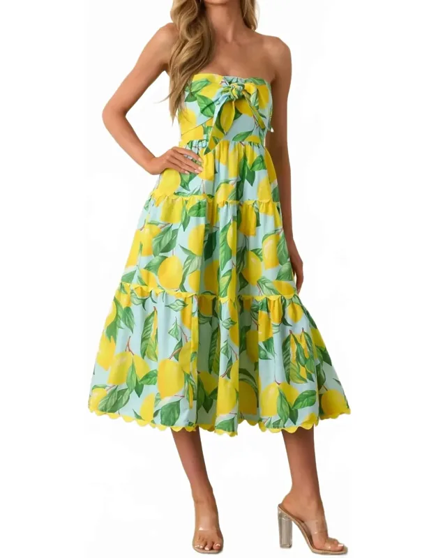 Strapless Midi Dress