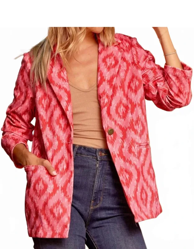 Fun Patterned Blazer