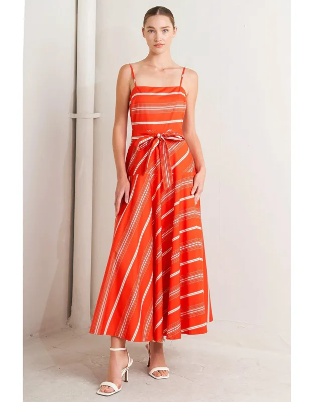 Sweet Escape Stripe Woven Midi Dress
