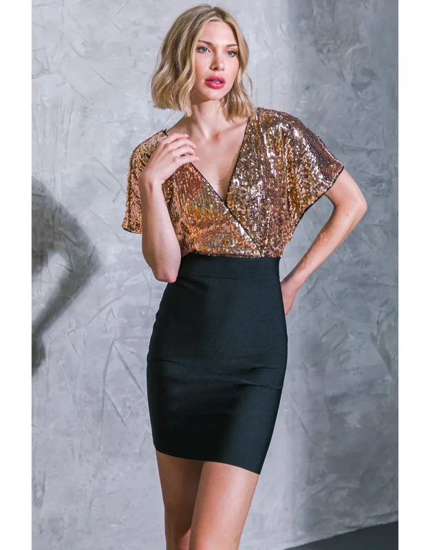Always Endearing Combination Mini Dress