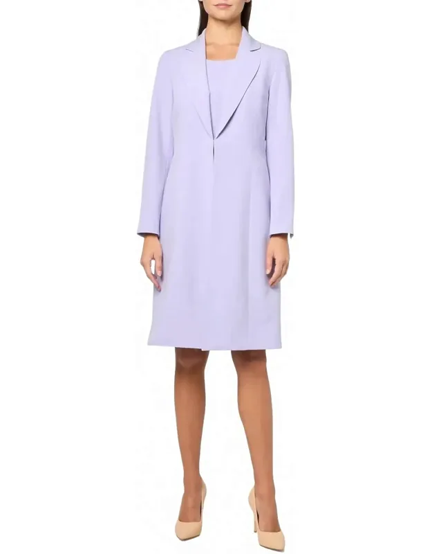 Sheath Dress And Long Matching Jacket Set