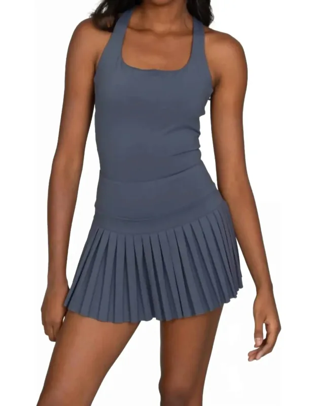 Criss Cross Back Pleated Tennis Dress