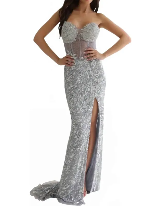 Strapless Floor-length Dress