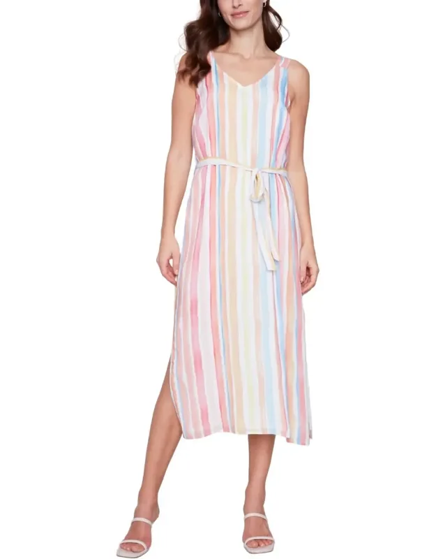 Stripe Sleeveless Dress