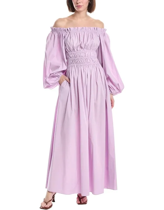 Off Shoulder Ruffle Maxi Dress