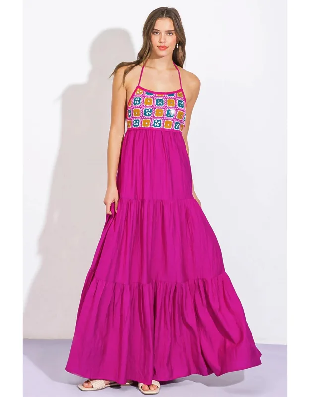 After Party Woven Midi Dress