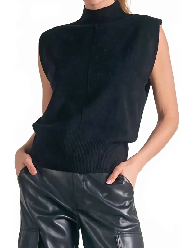 Sleeveless Turtleneck Sweater