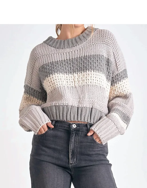 Cropped Stripe Sweater
