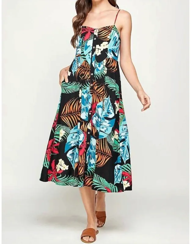 Maxi Dress Button Up