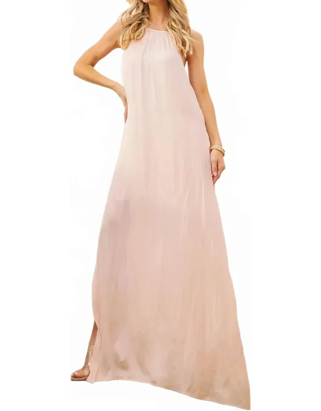 Minimalist Satin Maxi Dress
