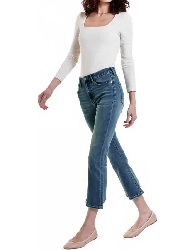 Jeanne Mid Rise Cropped Flare Jeans
